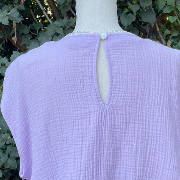 Cap Sleeve Wildfox Gauze Top Cropped Size XL - Picture 9 of 9